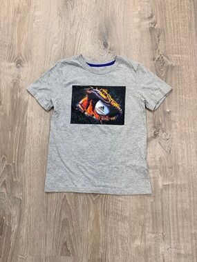 Adidas Gray Baseball Graphic Tee Size Youth Small